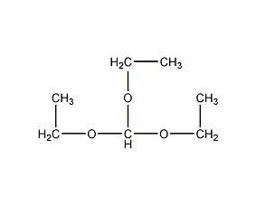 Structural formula of triethyl orthoformate