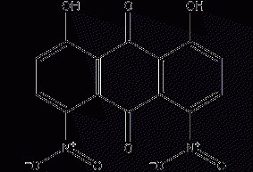 1,8-dihydroxy-4,5-dinitro-9,10-anthraquinone structural formula