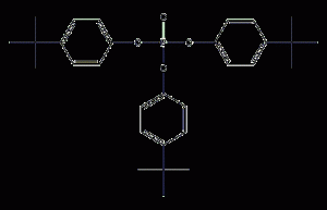 Tris(4-tert-butylbenzene)phosphate structural formula