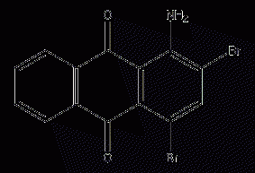 1-amino-2,4-dibromoanthraquinone structural formula