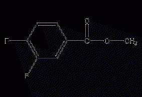 3,4-difluorobenzoic acid methyl ester structural formula