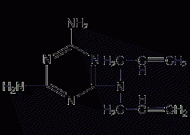 2,4-diamino-6-diallylamino-1,3,5-tri  Azine structural formula