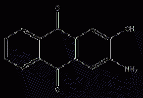 2-amino-3-hydroxyanthraquinone structural formula