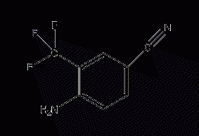 4-amino-3-trifluoromethylbenzonitrile structural formula