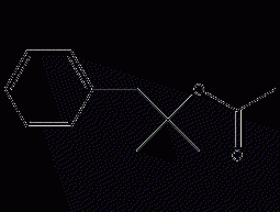 1,1-Dimethyl-2-phenylethyl acetate structural formula