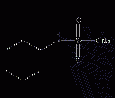 Sodium cyclohexyl sulfamate structural formula