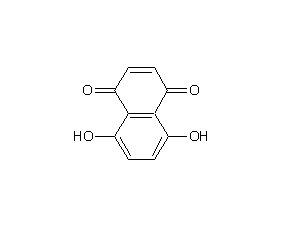 5,8-dihydroxy-1,4-naphthoquinone structural formula