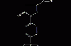 5-oxo-1-(4-sulfophenyl)-2-pyrazoline-3  -Carboxylic acid structural formula