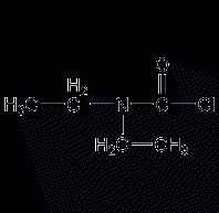 N,N-diethylcarbamoyl chloride structural formula