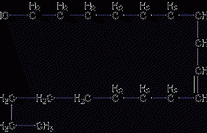 Trans-9-octadecenol structural formula