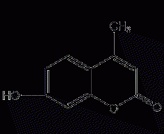 7-hydroxy-4-methylcoumarin structural formula