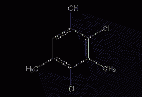 2,4-dichloro-3,5-dimethylphenol structural formula