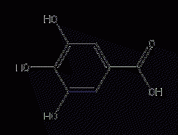 3,4,5-Trihydroxybenzoic acid structural formula