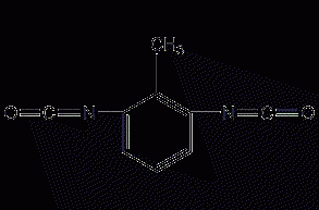 2,6-Tolyl diisocyanate structural formula