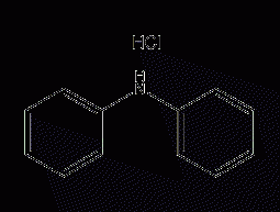 Structural formula of diphenylamine hydrochloride