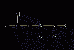 Hexachloro-1,3-butadiene structural formula