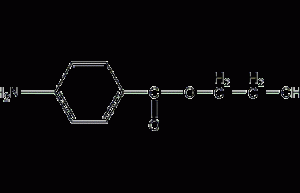 N-propyl para-aminobenzoate structural formula