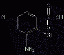 2-Amino-4-chlorophenol-6-sulfonic acid structural formula