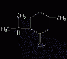 DL-menthol structural formula