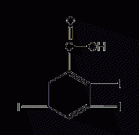 2,3,5-triiodobenzoic acid structural formula