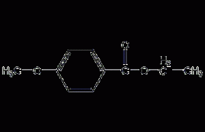 Structural formula of ethyl p-methoxybenzoate