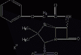 Penicillin Potassium Salt Structural Formula