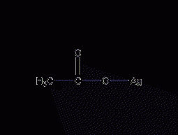 Structure formula of anhydrous silver acetate