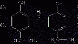 2,2'-methylenebis(6-tert-butyl-4-ethylphenol)  Structural formula