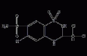 Trichlorothiazide structural formula