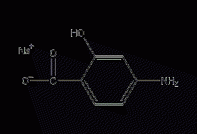 Sodium 4-aminosalicylate structural formula