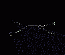 Structural formula of cis-1,2-dichloroethylene