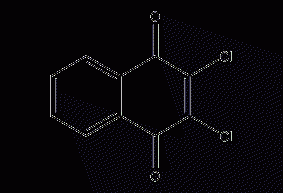 2,3-Dichloro-1,4-naphthoquinone structural formula