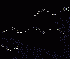 4-hydroxy-3-chlorobiphenyl structural formula