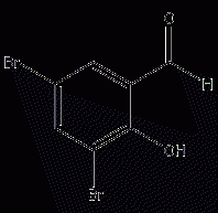 3,5-Dibromo-o-hydroxyphenyldehyde structural formula