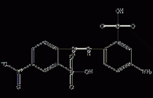 4-Amino-4'-nitrostilbene-2,2'-disulfonic acid structural formula