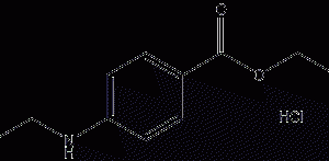 Tetracaine hydrochloride structural formula