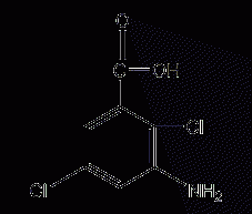 3-amino-2,5-dichlorobenzoic acid structural formula