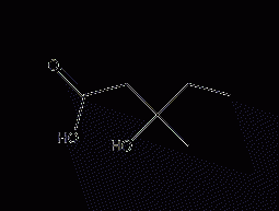 3-Hydroxy-3-methylpentanoic acid structural formula