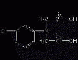 N,N-bis(2-hydroxyethyl)-3-chloroaniline structural formula