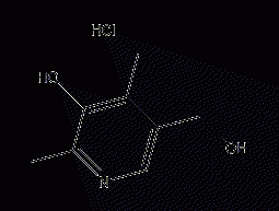 Structural formula of 4-deoxypyridoxine hydrochloride