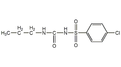 Chlorpropamide structural formula