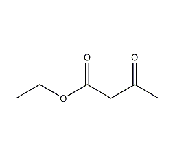 Structural formula of ethyl acetoacetate