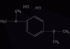 Structural formula of tetramethyl-p-phenylenediamine dihydrochloride