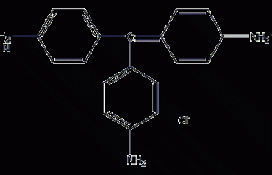 Structural formula of pararosaniline hydrochloride