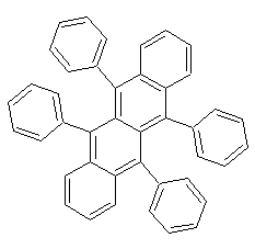 Rubrene structural formula