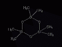 Hexamethylcyclotrisilane structural formula