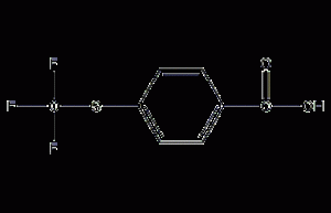 Structural formula of p-trifluoromethylthiobenzoic acid