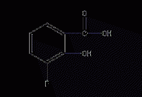 3-fluoro-2-hydroxybenzoic acid structural formula