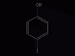 Structural formula of p-iodophenol