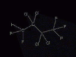 Hexafluoro-2,2,3,3-tetrachlorobutane structural formula